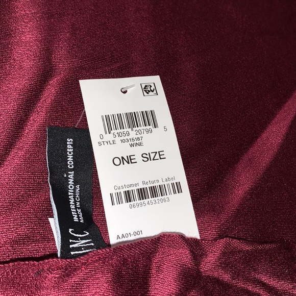 New-I.N.C Raspberry Scarf - Picture 3 of 4